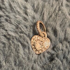 Brighton Silver Heart Rhinestone Charm Preowned